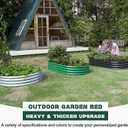Land Guard 2Pcs Galvanized Raised Garden Bed Kit, 10x41ft Galvanized Planter Raised Garden Boxes Outdoor, Oval Large Metal Raised Garden Beds for Vegetables