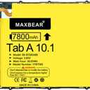 MAXBEAR 7800mAh 3.85V EB-BT585ABE Tablet Replacement Battery for Samsung Galaxy Tab A 10.1 2016 SM-T580(WiFi) SM-T585(3G 4G LTE &WiFi) SM-P580(WiFi) SM-P585 SM-T585C SM-T587 with Repair Tool Kit