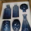 UPBUD Glass Blue Bud Vases Set of 12, Mini Flower Vase for Centerpieces, Small Glass Vases in Bulk for Bridal Shower Decorations, Vintage Vase for Wedding, Party, Graduation, Home Table Dcor