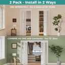 Closet Bifold Door Hardware & 36 Inch Track 2-Pack Kit, Combine for 72 in Door, Bi Folding Doors Puertas Repair Replacement Kit, with Rail Floor & Top Bracket Pivot Pin Guide Roller Hinge Knob