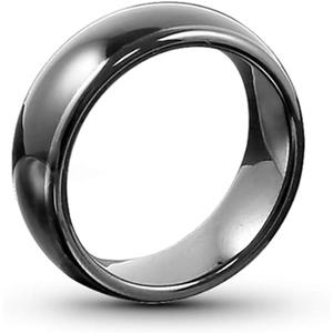 T5577 or UID chip RFID Black Ceramics Smart Finger rewrite Ring 125KHZ/13.56MHZ Wear for Men or Women (T5577 125KHZ-19MM)