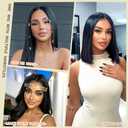 Wear and Go Glueless Wigs Human Hair Pre Plucked Pre Cut 6x4 Straight Lace Front Wigs Human Hair Wigs for Women No Glue Hd Lace Front Closure Ready to Wear Wigs 180% Density 20 Inch Natural Black