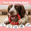 BoYoYo 2 Pack Dog Toys for Aggressive Chewers, Indestructible Dog Toys for Large Breed, Durable Chew Toy for Dogs to Keep Them Busy, Ring Toy for Trainging & Cleaning Teeth, Bacon Flavored
