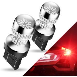 AUXITO Upgraded 7440 7443 LED Bulb Red for Tail Lights Brake Lights, Super Bright T20 W21W 7441 7444 LED Replacement for Stop Tail Brake Signal Lights, Pack of 2