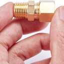 Brass Compression Tube Pipe Fitting Connector, Straight Coupling Adapter, 3/8" Tube OD x 1/4" NPT Male Connector 5pcs (3/8" OD Compression x 1/4" NPT Male)