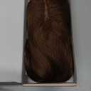 Elailite Hair Toppers for Women Real Human Hair 5.1"x2.8" Silk Base 14 Inch Chocolate Brown 260427