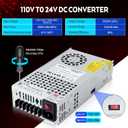 VAYALT 24V 20.8A 500W DC Switching Power Supply, Universal Regulated Switching AC 110V/220V to DC 24V Transformer, 24V Power Supply for Industrial, CCTV, Computer Project, 3D Printer, LED Strip Light