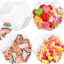 3 Pack Hexagon Plastic Candy Jars,72oz Clear Cookie Jar with Lid for Dry Food,Snacks,Candies,Cookies,Dog Treats,Laundry Pods,Coffee Pods,Craft Supplies