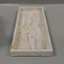 PEMAR Set of 1 Mother of Pearl Vanity Tray for Bathroom Counter, 11" Wooden Organisation Valet Tray for Perfume Makeup Bedroom Dresser Kitchen Sink Countertop Organizer, Toilet Tank (White Tiles)