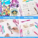 Gel Pens For Coloring, 90 Colors Retractable Colored Pens for Black Paper & White Paper, 0.7mm Fine Point Colorful Pens for Coloring, Writing, Drawing, Journaling, Note Taking, Office, Home