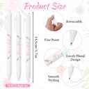 50 Pcs Baby Shower Pens for Guests, Baby Shower Favors for Guests, It's a Girl Floral Ballpoint Pens Bulk Retractable Black Ink Pen Pink Thank You Return Gifts for Gender Reveal Games Prizes Souvenirs