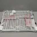 Carlson 24-38" Lil Tuffy Expandable Metal Dog Gate for Doorways, Indoor Pet Gate with Small Pet Door, No-Drill Pressure Mount, White