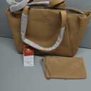 LOVEVOOK Laptop Tote for Women - 15.6 Inch Faux Leather Laptop Bag with Clutch, Large Capacity Office Purse Computer