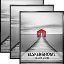 ELSKER&HOME 16x20 Frames, 16x20 Picture Frames 3 Pack for Wall,Picture Poster Frame Black for Horizontal or Vertical Wall Mounting, Sturdy and Scratch-proof