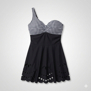 Womens Athletic One Piece Swimdress, Large