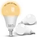 E12 A19 A60 LED Ceiling Fan Light Bulbs 100w Equivalent 2700K Warm White,E12 Small Candelabra Screw Base Globe Shape LED Bulbs 10W 1200lm for Chandelier Pendant Wall Sconces Vanity,Non Dimmable,3Pcs