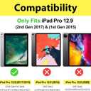 ProCase Smart Case for iPad Pro 12.9 Inch 1st and 2nd Generation (2015 and 2017 Model), Stand Cover Support Auto Sleep/Wake -Navy