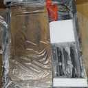 QEEIG Narrow C Shaped Side Table Set of 2 Living Room Sets Slim Couch Tray Tables Skinny Thin Small Farmhouse 7 inch Width, Rustic Brown (017-18BN)