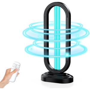 UV Light Sanitizer, Ultraviolet Lamp with Remote Control for Bed Bugs and Dust Mites, Home Disinfection Device UV Lamp for Home, Room & Kitchen, Ultraviolet Light with 3 Speed Timings