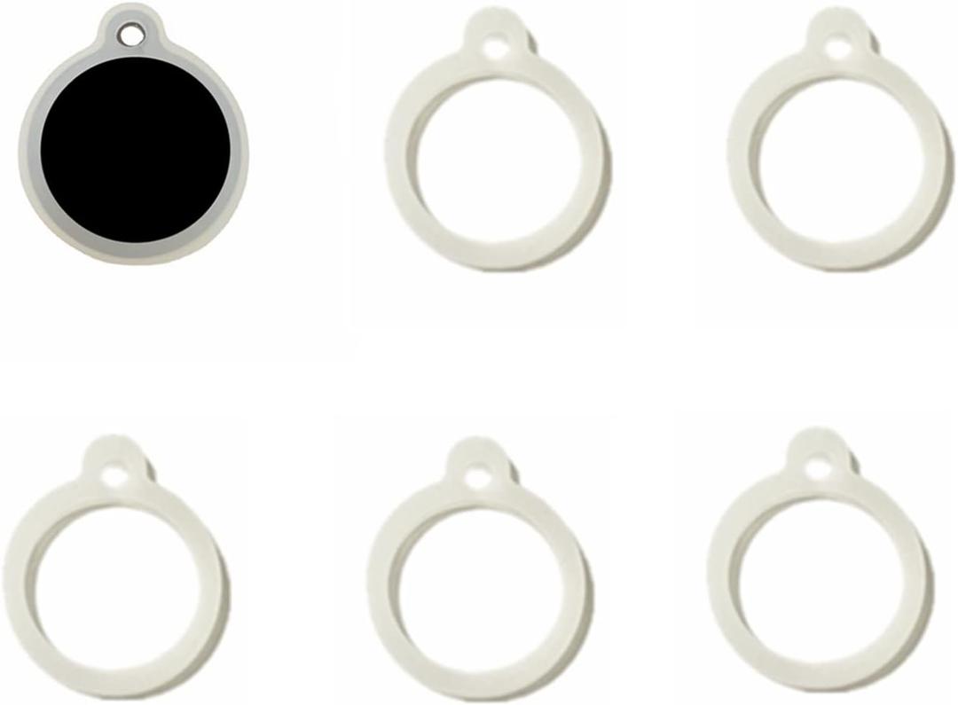 Dog Tag Silencer, Extra Large Silicone Round Protector for Pet ID Tags, 6 Pieces, Clear, Lightweight, Soundless