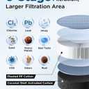 NOVETE Under Sink Water Filter, Upgraded 30K Gallons, NSF/ANSI42 &372 Certified, Reduces 99.5% Chlorine, Lead, PFOA/PFOS, Bad Taste, Direct Connect to Kitchen Faucet, USA Tech, UWF1A-PC-1, Black