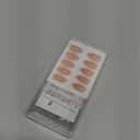 BTArtbox Press On Nails Short - Lamp-Curable Sparkly Almond Press On Nails with Glue for Women, Semi-Transparent Soft Gel Glue On Nails in 16 Sizes - 32 Stick On Nails Kit, Citrine Glow