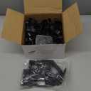 Nuanchu 66 Pcs Light Clips Set Compatible with Govee Pro H706 H806, 60 Mounting Clips & 6 Gable Light Bracket with 150 Screws Compatible with Govee Pro Outdoor Lights 100ft (Black)