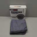 USANOOKS Microfiber Cleaning Cloth Grey - 12 Pcs (12.5"x12.5") - High Performance - 1200 Washes, Ultra Absorbent Microfiber Towel Weave Grime & Liquid for Streak-Free Mirror Shine - Car Washing Cloth (Gray)