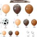 128 Pcs Cow Print Balloon Arch Kit, Brown Nude Tan Apricot Cow Balloon Arch Garland Kit Different Sizes, Latex Balloons Garland Kit for Farm Party Cowboy Party Dcorations Baby Shower Birthday Party
