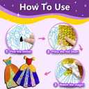 Foil Art Craft Activity for Kids.Foil Foam Stickers Princess Dress-Up Paper Dolls Play Set.2 in 1 Art and Craft for Kids,Creative Travel Toys, Birthday Gifts for Boys & Girls Ages 4 and Up (purple)