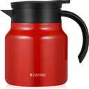 27Oz Thermal Coffee Carafes For Keeping Hot/Cold, Stainless Steel Coffee Carafe, Dustproof Insulated Water Carafe for Party/Home,Red