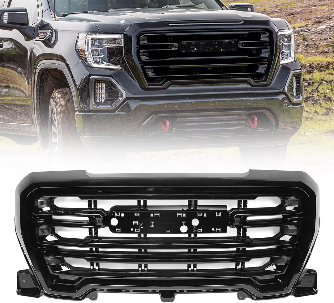 Grille Compatible with GMC Sierra 1500 SLT 2019 2020 2021 2022