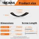 5 Pack 3 Inch (76mm) Kitchen Cabinet Handles Arch Twisted Matte Black Farmhouse Drawer Pulls Bedroom Furniture Hardware Cupboard Dresser Pulls for Bathroom