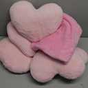 Liliful 6 Pcs Faux Rabbit Fur Heart Pillows Fluffy Heart Throw Pillows Cute Couch Cushion Soft Decorative Throw Cushion for Bed Sofa Girls Women(12 x 11 Inch,Pink Series)