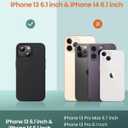 OuXul for iPhone 14 Case,iPhone 13 Case Shockproof Liquid Silicone Protective Phone Case with Soft Anti-Scratch Microfiber Lining Ultra Slim Drop Protection Phone Cover 6.1 inch (Black)