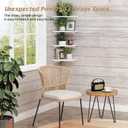 Forbena Corner White Floating Book Shelves for Wall Set of 4, Wood Nursery Corner Bookshelf for Kids Bedroom, Large Modern Round Wall Bookshelves for Living Room Decor, Indoor Plants, Bathroom