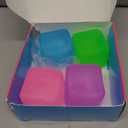 4 Pack Stress Cube, Slow Rising Ice Cube Stress Balls for Adults Kids, Sensory Fidget Toy for Anxiety Relief, Square Shape Squishy Balls for Classroom Prizes, Cube Squishy for Party Favors