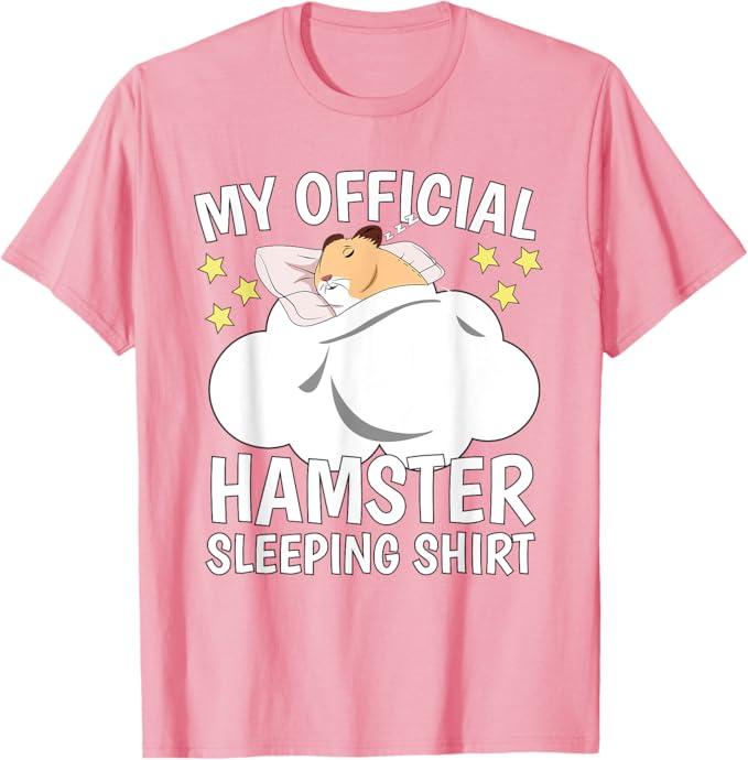 Official Sleeping Shirt Sleep Shirt Pajama Naps PJ Hamster T-Shirt, Size XS