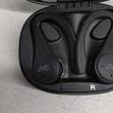 JVC Sport True Wireless Earbuds Headphones, Lightweight and Compact, Long Battery Life (up to 30 Hours), Sound with Neodymium Magnet Driver, Water Resistance (IPX5) - HAEC25TB (Black), Small