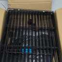 LANGXUN DIY Small Animal Playpen, Pet Playpen with Door and Waterproof Mat, Rabbit Guinea Pig Cages, Puppy Kitten Playpen | Indoor & Outdoor Portable Metal Wire Yard Fence, 12pcs Metal Pet Panels