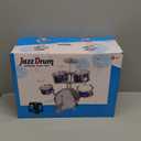 M SANMERSEN Upgraded Kids Jazz Drum Set Toddler Toy Drum Set with Stool, Plastic Rock Jazz Drum Kit Musical Toys Gift for Boys Girls 1-3 3-5 (Blue)