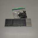 Foldable Keyboard with Touchpad, 3 Folding Wireless Keyboard 63 Keys 10m Connection USB Charging, for iOS for Laptop Tablet Smartphone (Dark Gray)