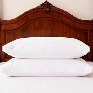 Thick Bed Pillows Standard Size Set of 2 Hotel Collection Soft Down Alternative Supportive Pillow for Back Stomach Side Sleeper White 20x26 inches
