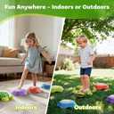 Stepping Stones for Kids & Toddlers 3-5, 6Pcs Non-Slip Sensory Toys & Obstacle Course for Indoor Outdoor Play, Develops Motor Skills, Balance & Coordination, Ideal Christmas & Birthday Gifts (Green)