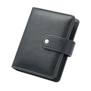 NatSumeBasics Black A7 Binder Wallet Budget Binder Planner Organizer 6 Rings Notebook Folders with Snap Button for Traveller Journal Filler Folder (A7, Black)