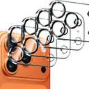 ivoler 4-Pack Camera Lens Protector for iPhone 17 Pro 6.3'' Screen Protector Tempered Glass[Case Friendly][New Rersion],for iPhone 17 Pro Scratch-Resistant,Clear+Black Circle (Transparent)