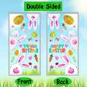 5 x Easter Window Clings Decorations for Glass Easter Window Stickers Decal Large Bunny Stickers Spring Wall Window Decor