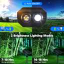 Flacchi Solar Lights Outdoor Waterproof - 2 Lighting Modes Solar Powered Garden Yard Spot Lights for Outside Landscape (Cool White, 4 Pack)