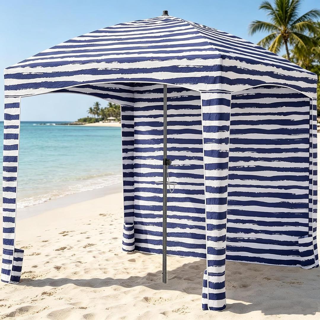 NEWBULIG Beach Cabana Shelter, Beach Tent Canopy, Cool Cabana 6FTx6FT, 6x6 ft