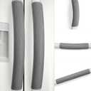 Refrigerator Handle Covers, 5 PCS, Adjustable Appliance Handle Covers, Keep Your Kitchen Clean, Microwave Oven Stove Dishwasher Handle Protector, Non Slip Fridge Handle Cover (Dark Gray)